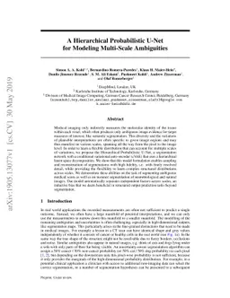 A Hierarchical Probabilistic U-Net for Modeling Multi-Scale Ambiguities