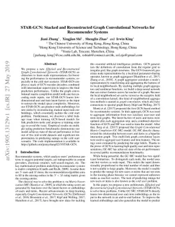 STAR-GCN: Stacked and Reconstructed Graph Convolutional Networks for
  Recommender Systems