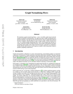 Graph Normalizing Flows