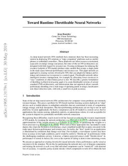 Toward Runtime-Throttleable Neural Networks