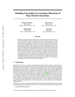 Modeling Uncertainty by Learning a Hierarchy of Deep Neural Connections