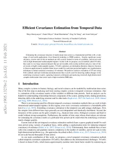 Efficient Covariance Estimation from Temporal Data