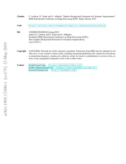 Implicit Background Estimation for Semantic Segmentation