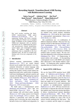 Rewarding Smatch: Transition-Based AMR Parsing with Reinforcement
  Learning
