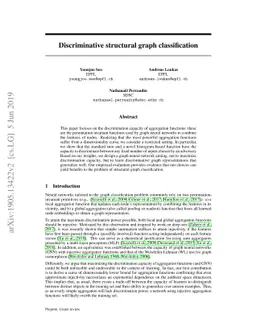 Discriminative structural graph classification