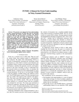 FUNSD: A Dataset for Form Understanding in Noisy Scanned Documents