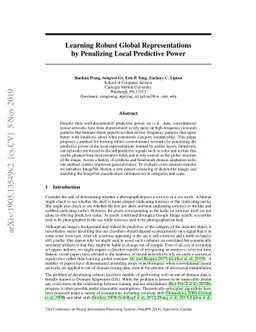 Learning Robust Global Representations by Penalizing Local Predictive
  Power