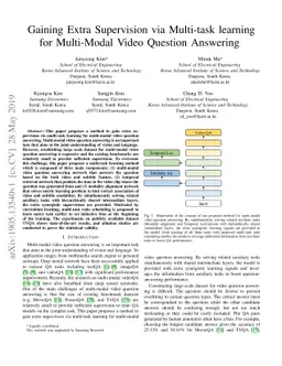 Gaining Extra Supervision via Multi-task learning for Multi-Modal Video
  Question Answering
