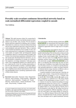 Provably scale-covariant continuous hierarchical networks based on
  scale-normalized differential expressions coupled in cascade