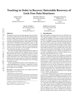 Tracking in Order to Recover: Detectable Recovery of Lock-Free Data
  Structures