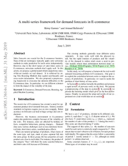 A multi-series framework for demand forecasts in E-commerce