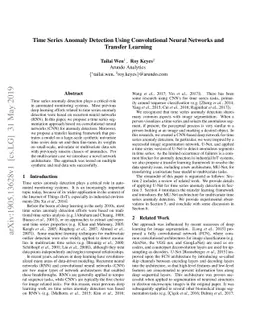 Time Series Anomaly Detection Using Convolutional Neural Networks and
  Transfer Learning
