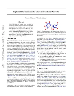 Explainability Techniques for Graph Convolutional Networks