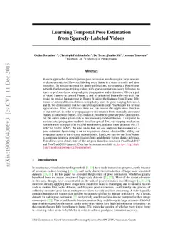 Learning Temporal Pose Estimation from Sparsely-Labeled Videos