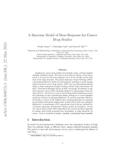 A Bayesian Model of Dose-Response for Cancer Drug Studies