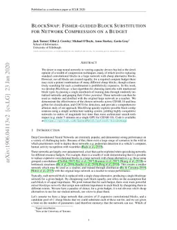 BlockSwap: Fisher-guided Block Substitution for Network Compression on a
  Budget
