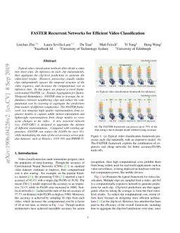FASTER Recurrent Networks for Efficient Video Classification