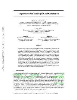 Exploration via Hindsight Goal Generation