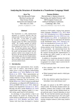 Analyzing the Structure of Attention in a Transformer Language Model
