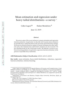 Mean estimation and regression under heavy-tailed distributions--a
  survey