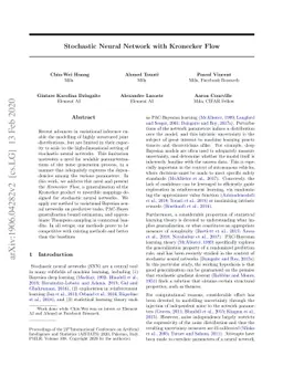 Stochastic Neural Network with Kronecker Flow