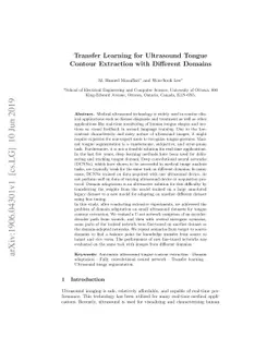 Transfer Learning for Ultrasound Tongue Contour Extraction with
  Different Domains