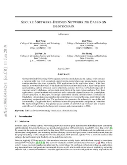 Secure Software-Defined Networking Based on Blockchain