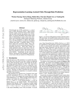 Representation Learning-Assisted Click-Through Rate Prediction