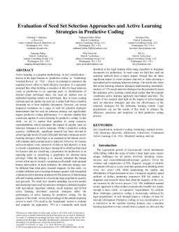 Evaluation of Seed Set Selection Approaches and Active Learning
  Strategies in Predictive Coding
