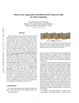 Object-aware Aggregation with Bidirectional Temporal Graph for Video
  Captioning