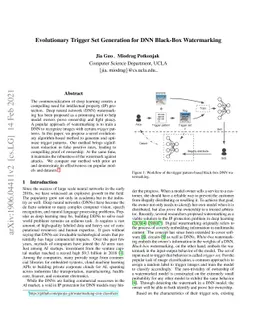Evolutionary Trigger Set Generation for DNN Black-Box Watermarking