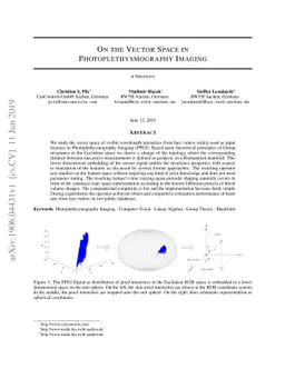 On the Vector Space in Photoplethysmography Imaging