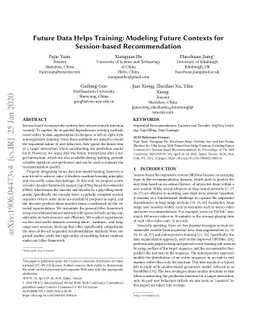 Future Data Helps Training: Modeling Future Contexts for Session-based
  Recommendation