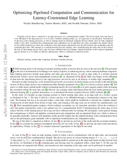 Optimizing Pipelined Computation and Communication for
  Latency-Constrained Edge Learning