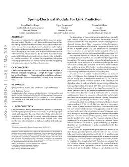 Spring-Electrical Models For Link Prediction