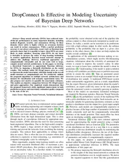 DropConnect Is Effective in Modeling Uncertainty of Bayesian Deep
  Networks