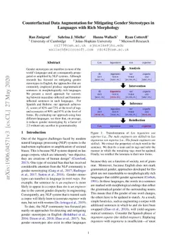Counterfactual Data Augmentation for Mitigating Gender Stereotypes in
  Languages with Rich Morphology