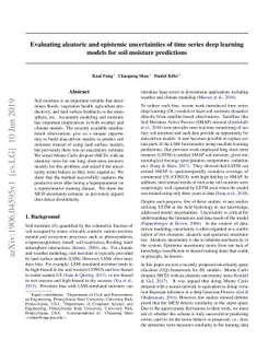 Evaluating aleatoric and epistemic uncertainties of time series deep
  learning models for soil moisture predictions