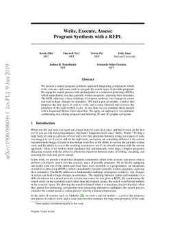 Write, Execute, Assess: Program Synthesis with a REPL