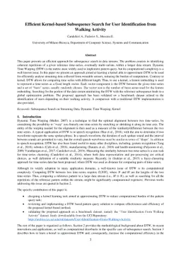 Efficient Kernel-based Subsequence Search for User Identification from
  Walking Activity