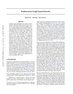 Position-aware Graph Neural Networks