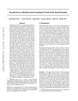 Towards Inverse Reinforcement Learning for Limit Order Book Dynamics