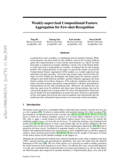 Weakly-supervised Compositional FeatureAggregation for Few-shot
  Recognition