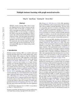 Multiple instance learning with graph neural networks