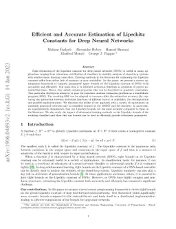 Efficient and Accurate Estimation of Lipschitz Constants for Deep Neural
  Networks
