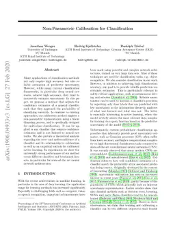 Non-Parametric Calibration for Classification