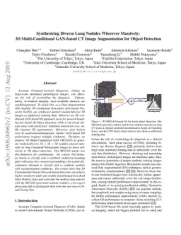 Synthesizing Diverse Lung Nodules Wherever Massively: 3D
  Multi-Conditional GAN-based CT Image Augmentation for Object Detection