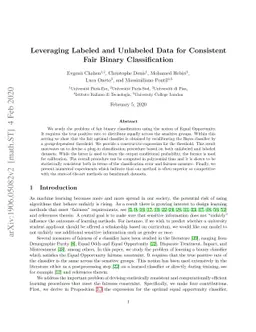 Leveraging Labeled and Unlabeled Data for Consistent Fair Binary
  Classification
