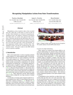 Recognizing Manipulation Actions from State-Transformations