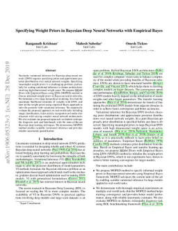 Specifying Weight Priors in Bayesian Deep Neural Networks with Empirical
  Bayes